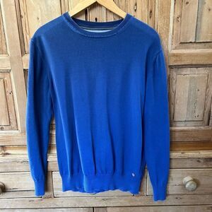 Digel‎ Menswear Concept Large Pima Cotton Sweater Crewneck Blue